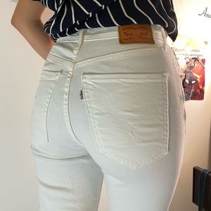 levi's mile high super skinny white